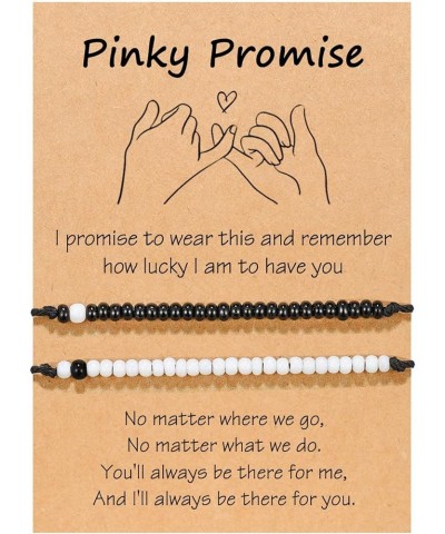 Matching Couples Bracelets Gifts for Him Boyfriend Girlfriend Her Women Men Pinky Promise- Beads $10.06 Bracelets