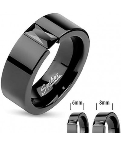 His and Hers 4 Piece?Black Ion Plated Stainless Steel Wedding Engagement Ring Band Set Women's Size 07 Men's 08mm Size 13 $22...