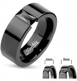 His and Hers 4 Piece?Black Ion Plated Stainless Steel Wedding Engagement Ring Band Set Women's Size 07 Men's 08mm Size 13 $22...