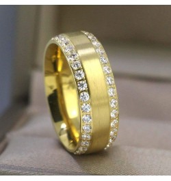 Couple Rings Matching Ring Heart 1.5ct CZ Yellow Gold Plated Women Wedding Ring Sets for Him and Her Rings Gold women size6 &...