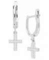 'Cross' Huggie Hoop Earrings, Sterling Silver $20.70 Earrings