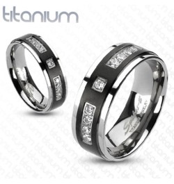 His and Her Black Plated Stainless Steel Bridal Ring Set and Titanium Wedding Band Women's Size 05 Men's Size 07 $21.86 Sets