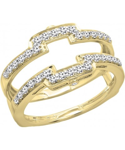 0.50 Carat (ctw) Round White Diamond Ladies Anniversary Wedding Enhancer Guard Double Band 1/2 CT, 14K Gold yellow-gold $411....