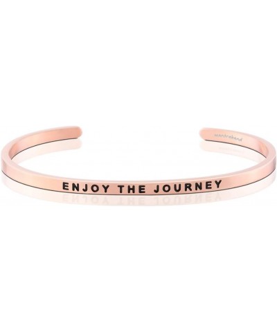 Bracelets - Inspirational Engraved Adjustable Mantra Band Cuff Bracelet - Rose Gold color - Gifts for Women… ENJOY THE JOURNE...