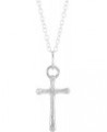 'Respect' Sterling Silver Cross Pendant Necklace, 18" + 2 $47.50 Necklaces