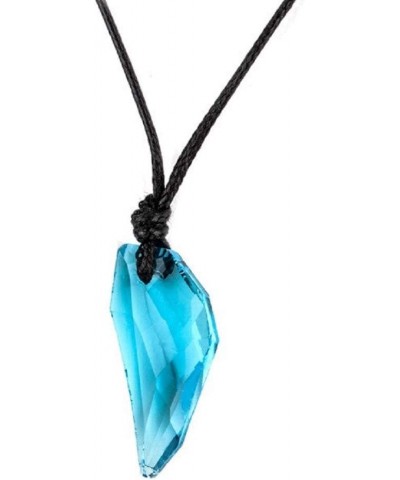 Light Blue Crystal Wolf Tooth Dragon Claw Pendant Necklace $9.33 Necklaces