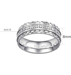 Couple Rings 4pcs Matching Rings 1ct AAA CZ White Gold Plated Women Wedding Ring Sets for Him and Her White women size9 & men...