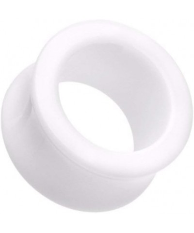 Basic Acrylic Double Flared Ear Gauge Tunnel Plug 3/4" (19mm), White $11.20 Body Jewelry