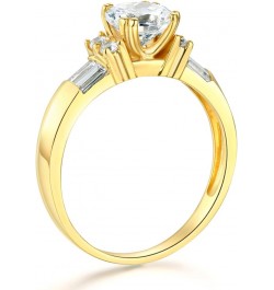 14k Yellow OR White Gold SOLID Wedding Engagement Ring and Wedding Band 2 Piece Set Yellow Gold $172.20 Sets