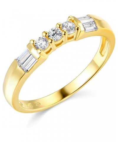 14k Yellow OR White Gold SOLID Wedding Engagement Ring and Wedding Band 2 Piece Set Yellow Gold $172.20 Sets