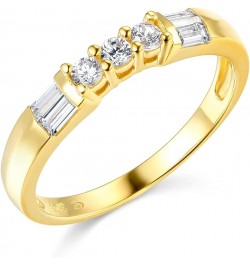 14k Yellow OR White Gold SOLID Wedding Engagement Ring and Wedding Band 2 Piece Set Yellow Gold $172.20 Sets