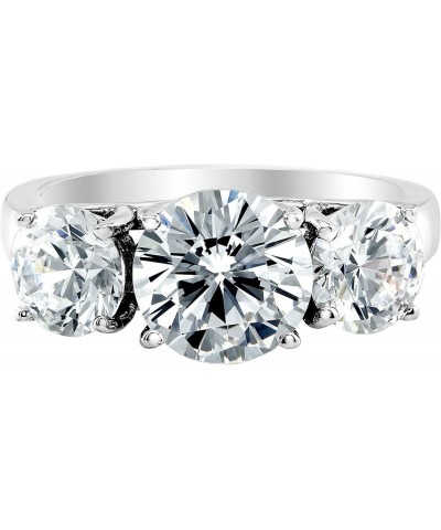 3 Three Stone Round Diamond Engagement Ring 14K White Gold (H-I Color VS1-VS2 Luxury Collection) $644.67 Rings