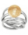 'Moondance' Ring in Sterling Silver with 14K Yellow Gold-Plating $45.15 Rings